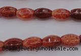 CAG4192 15.5 inches 7*12mm hexahedron natural fire agate beads