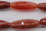 CAG4193 15.5 inches 10*30mm hexahedron natural fire agate beads