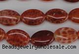 CAG4211 15.5 inches 8*12mm oval natural fire agate beads