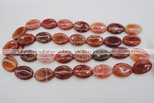 CAG4216 15.5 inches 18*25mm oval natural fire agate beads