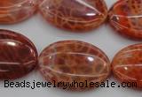 CAG4217 15.5 inches 22*30mm oval natural fire agate beads