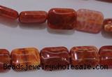 CAG4224 15.5 inches 10*14mm rectangle natural fire agate beads