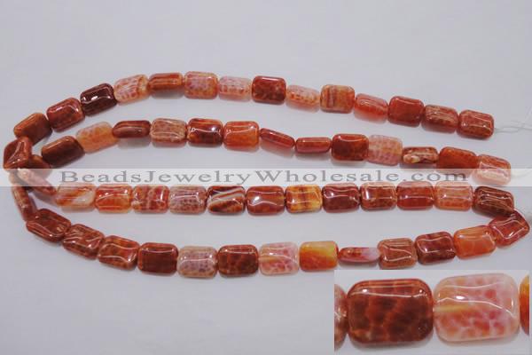 CAG4224 15.5 inches 10*14mm rectangle natural fire agate beads