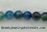 CAG423 15.5 inches 12mm round blue agate beads Wholesale