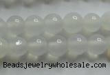 CAG4340 15.5 inches 4mm round white agate beads wholesale