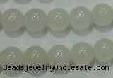 CAG4341 15.5 inches 6mm round white agate beads wholesale