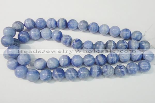 CAG4375 15.5 inches 16mm round dyed blue lace agate beads