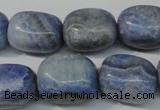 CAG4379 15.5 inches 15*20mm nuggets dyed blue lace agate beads