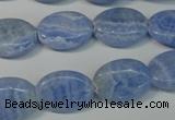 CAG4385 15.5 inches 13*18mm oval dyed blue lace agate beads