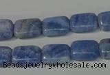 CAG4388 15.5 inches 10*14mm rectangle dyed blue lace agate beads