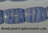 CAG4390 15.5 inches 18*25mm rectangle dyed blue lace agate beads