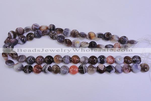 CAG4442 15.5 inches 12mm flat round botswana agate beads wholesale