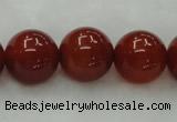 CAG446 15.5 inches 16mm round red agate gemstone beads wholesale