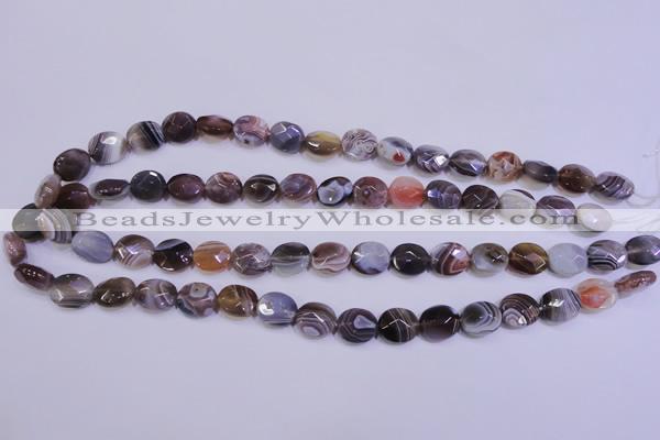 CAG4461 15.5 inches 10*12mm faceted oval botswana agate beads