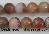 CAG4473 15.5 inches 10mm faceted round pink botswana agate beads