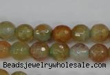 CAG4481 15.5 inches 6mm faceted round fire crackle agate beads