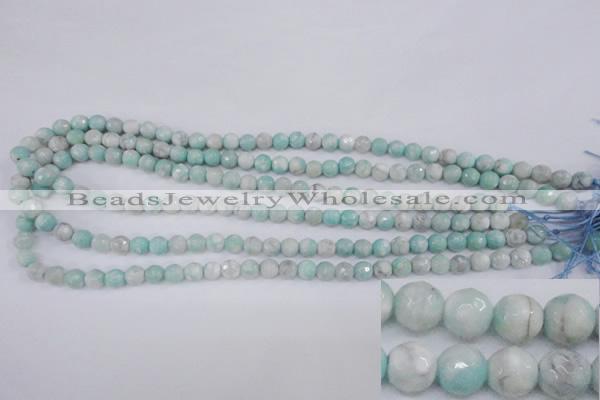 CAG4484 15.5 inches 6mm faceted round agate beads wholesale