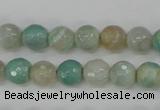 CAG4486 15.5 inches 6mm faceted round agate beads wholesale