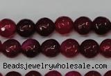 CAG4489 15.5 inches 6mm faceted round agate beads wholesale