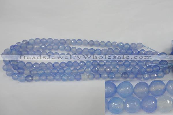 CAG4505 15.5 inches 8mm faceted round agate beads wholesale