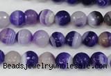 CAG4511 15.5 inches 8mm faceted round agate beads wholesale