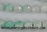 CAG4516 15.5 inches 10mm faceted round fire crackle agate beads