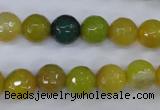 CAG4536 15.5 inches 10mm faceted round agate beads wholesale