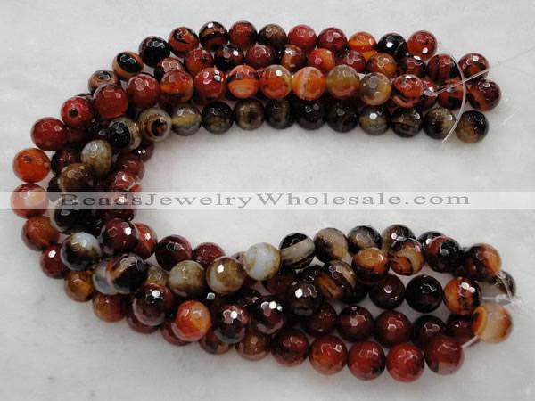 CAG454 15.5 inches 14mm faceted round agate gemstone beads Wholesale