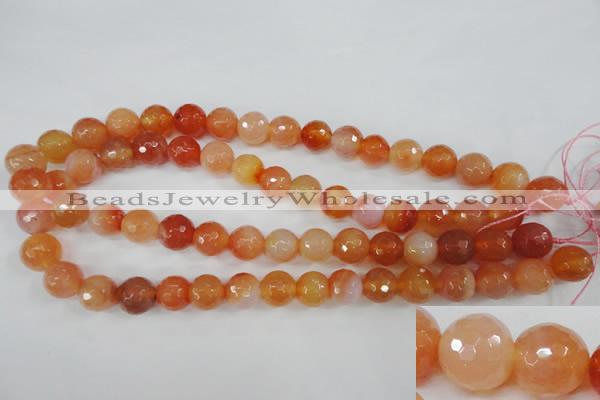 CAG4551 15.5 inches 12mm faceted round agate beads wholesale