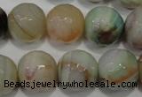 CAG4579 15.5 inches 16mm faceted round fire crackle agate beads