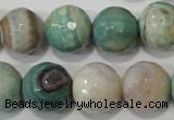 CAG4580 15.5 inches 16mm faceted round fire crackle agate beads