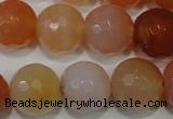 CAG4584 15.5 inches 16mm faceted round agate beads wholesale