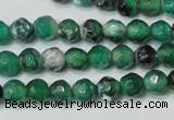 CAG4606 15.5 inches 4mm faceted round fire crackle agate beads