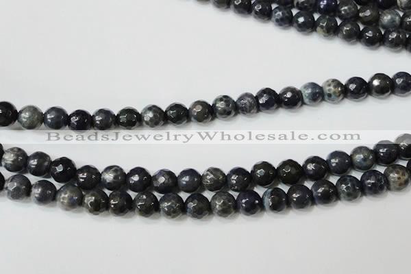 CAG4612 15.5 inches 6mm faceted round fire crackle agate beads