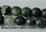 CAG4614 15.5 inches 6mm faceted round fire crackle agate beads