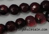 CAG4618 15.5 inches 6mm faceted round fire crackle agate beads