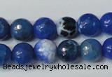 CAG4622 15.5 inches 6mm faceted round fire crackle agate beads