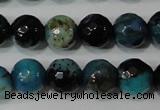 CAG4623 15.5 inches 6mm faceted round fire crackle agate beads