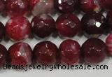 CAG4636 15.5 inches 6mm faceted round fire crackle agate beads