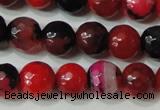 CAG4639 15.5 inches 6mm faceted round fire crackle agate beads