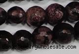 CAG4648 15.5 inches 8mm faceted round fire crackle agate beads