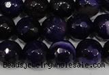 CAG4656 15.5 inches 8mm faceted round fire crackle agate beads