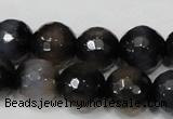 CAG4659 15.5 inches 8mm faceted round fire crackle agate beads