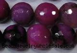 CAG4667 15.5 inches 10mm faceted round fire crackle agate beads