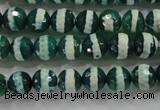 CAG4695 15.5 inches 8mm faceted round tibetan agate beads wholesale