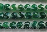 CAG4698 15.5 inches 8mm faceted round tibetan agate beads wholesale