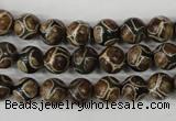 CAG4735 15 inches 8mm round tibetan agate beads wholesale