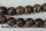 CAG4752 15 inches 10mm round tibetan agate beads wholesale