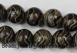 CAG4754 15 inches 14mm round tibetan agate beads wholesale