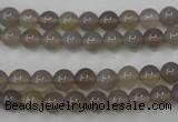 CAG4770 15 inches 6mm round grey agate beads wholesale